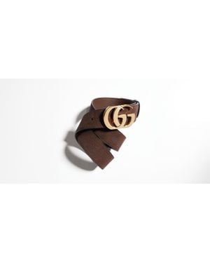 Gucci Lethestaneether Belt For - Black
