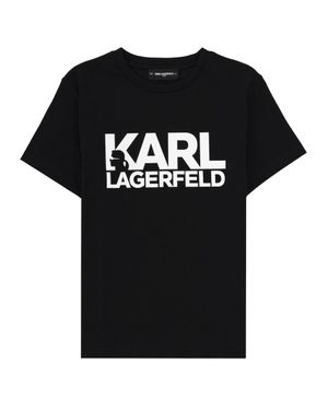 KARL LAGERFELD Chic Girls' Mini Tee Shirt - Black