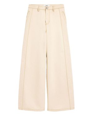 Ami Paris Cotton Super Wide Fit Jeans - Natural
