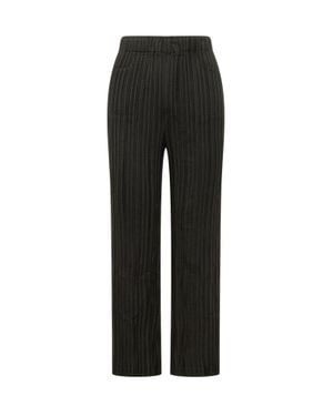 GONGDID DESIGN Straight-Leg Pants With Pocket Detail - Black