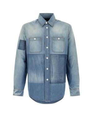Givenchy Patchwork Denim Shirt - Blue