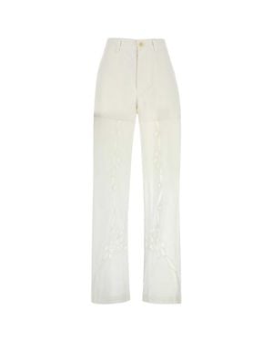 Marine Serre Cotton Pant - White
