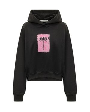 Palm Angels Palm Brushed Fleece Hoodie - Black