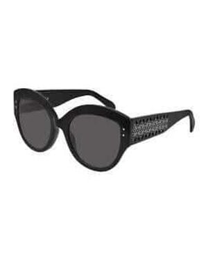 Alaïa Chic Cat-Eye Novelty Sunglasses (53-21-145) - Black