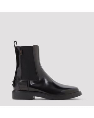 Tod's Leather Ankle Boots - Black