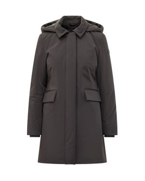 Peuterey Hooded Down Overcoat - Gray