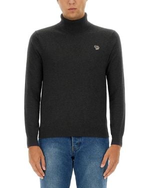 Paul Smith Zebra Patch Shirt - Black