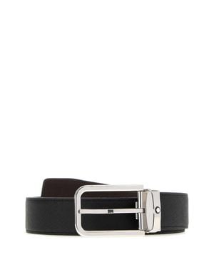 Montblanc Reversible Leather Belt - White