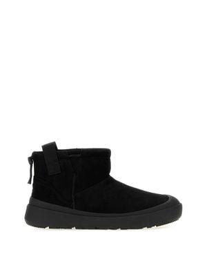 UGG Classic Mini Outpost Leather Boots - Black