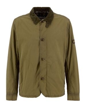 Barbour Corduroy Button-Fastening Long Sleeve Jacket - Green