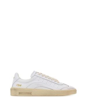 DSquared² Mini Leather Rider Sneaker For - White