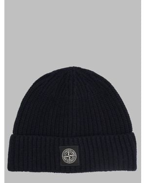 Stone Island Branded Patch Utility Hat - Blue
