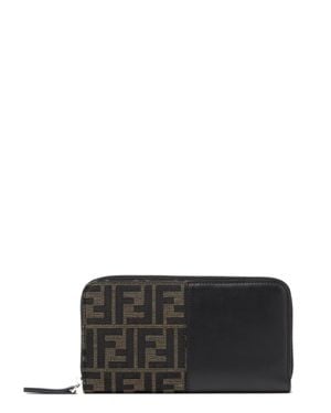 Fendi Mini Three-Compartment Zipped Wallet, 10 X 19 X 2 Cm - Black