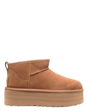 UGG Suede Mini Boot With 5 Cm Platform And Eva Outsole - Brown