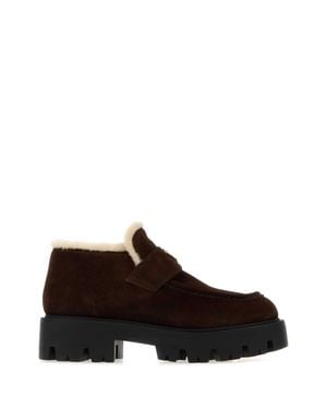 Prada Suede Loafers For - Brown