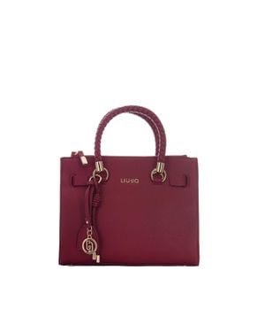 Liu Jo Braided Handle Satchel Bag - Purple