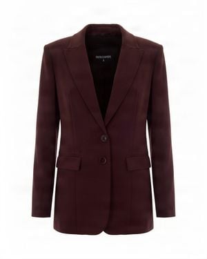 Patrizia Pepe Tailored Double-Breasted Blazer - Purple