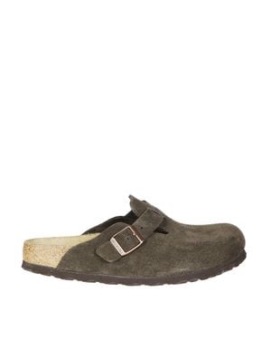 Birkenstock Boston Clog Slip-On With Front Strap - Brown
