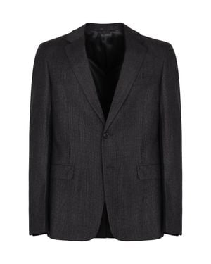 Prada Single-Breasted Wool And Cashmere Suit - Black