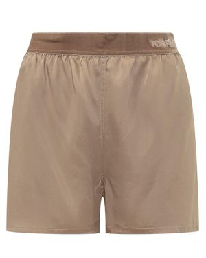 Tom Ford Silk Satin Pajama Shorts - Natural