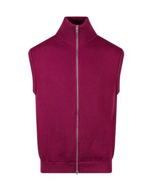 Seven Gauge Cozy Merino Gilet For Fall/Winter 2025 - Purple