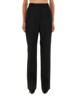 Tom Ford Sharp Wool Pants With Pleats - Black