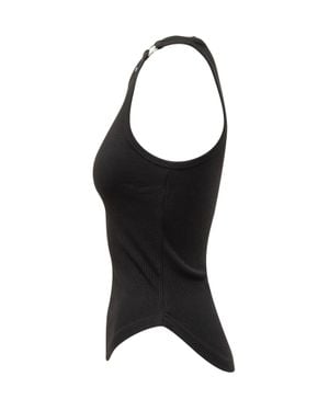 Courreges Chic Top With Modern Fit - Black