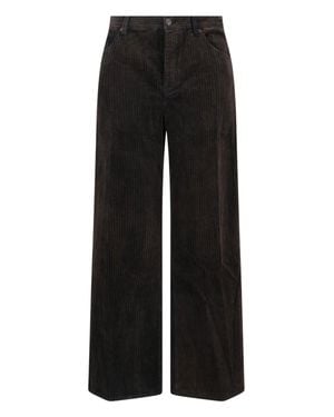 FRAME Tailored Pants With Mid-Rise Waist - Black