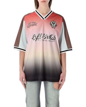 Off-White c/o Virgil Abloh Gradient Soccer Jersey - Red