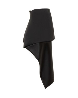 Courreges Asymmetrical Mini Skirt - Black