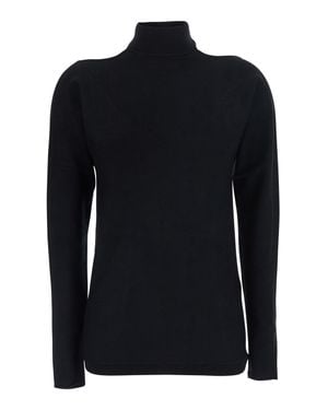 Semicouture Jersey Sweater With Cutout Details - Blue