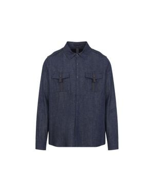 Sease The Essential Overshirt For - Blue