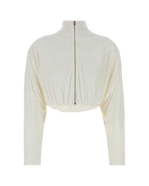 Alaïa Viscose Blend Jacket - White