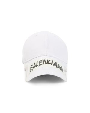 Balenciaga Masking Tape Hat - White