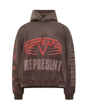 Represent Reprintesent Mini Sweatshirt With Hood - Brown