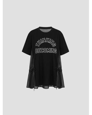Sacai Graphic Print T-Shirt - Black