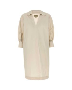 Woolrich Sand Poplin Dress - Natural