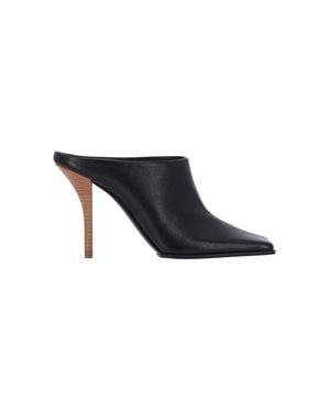 Alaïa Leather Sandals - Black