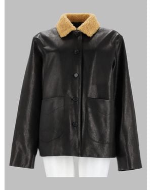 KHAITE 100% Lamb Leather Jacket - Black