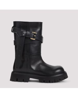 Moschino Leather Boots - Black