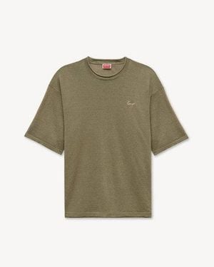 KENZO No Brand-Casual Logo T-Shirt Polo Top - Green