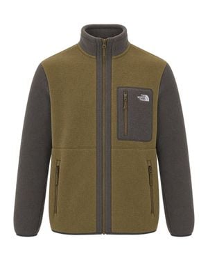 The North Face Colorblock Fleece Zip Jacket - Green