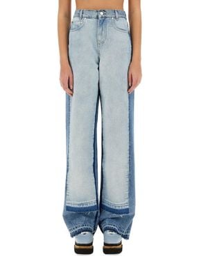Stella McCartney Straight-Leg Jeans With Contrasting Panels - Blue