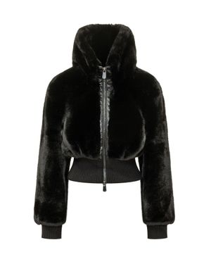 Pinko Shearling-Lined Bomber Jacket - Black