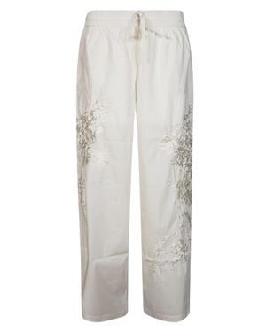 P.A.R.O.S.H. Pants With Embroidery - White