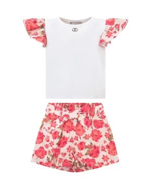 Twinset Mini T-Shirt And Shorts Set - Red