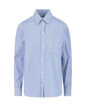 Sibel Saral Striped Button-Up Shirt - Blue