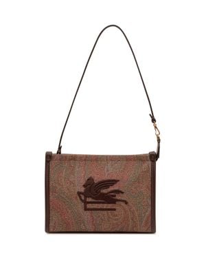 Etro Sophisticated Leather Shoulder Bag - Brown