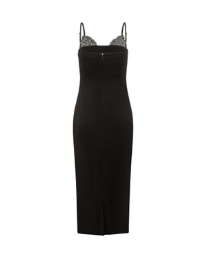 Pinko Chic Midi Suit With Jewel-Trim Details - Black