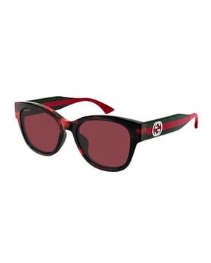 Gucci Gg1866Sk Mini Shiny Sunglasses, Havana - Red
